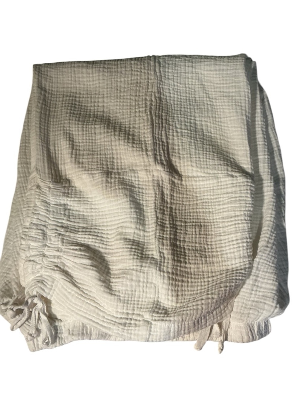Bryn Walker Cotton Gauze WHITE Wide Cropped Pants - Picture 8 of 13
